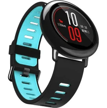 Příslušenství k chytrým hodinkám Silikonový Řemínek Na Hodinky - 22 Mm Barva: Černo-Modrá