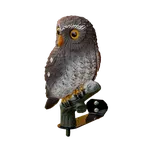 Trojrozměrná maketa dravce sýček 23 cm - kotvení na hromosvod