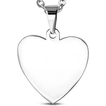 Přívěsek Šperky4U Ocelový přívěšek srdce 20 x 22 mm - DR1001-S