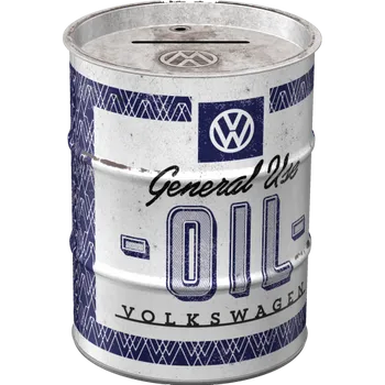 Pokladnička Nostalgic Art Plechová kasička barel Volkswagen General Use Oil