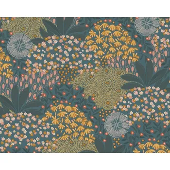 Tapeta Vliesová tapeta retro, barevné rostliny 387404 / Tapety na zeď 38740-4 Nara (0,53 x 10,05 m) A.S.Création