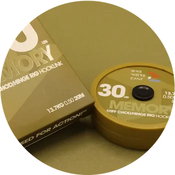One More Cast Návazcový Vlasec Memory Stiff Chod/Hinge Rig Hooklink 20 m - 30 lb