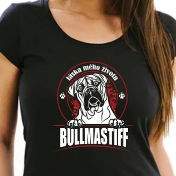 Oblečení a móda STRIKER Dámské tričko bullmastif Barva: Černá, Velikost: XL