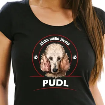 Oblečení a móda STRIKER Dámské tričko pudl Barva: Černá, Velikost: L