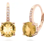 JVD Klasické zirkonové stříbrné náušnice s barevným velkým zirkonem SVLE0853XH2RC00