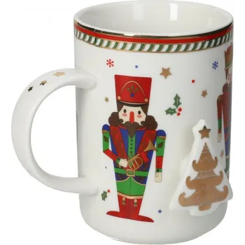 Vánoční hrnek Lo Schiaccianoci 400ml BRANDANI (barva - porcelán, bílá/červená/zlatá)