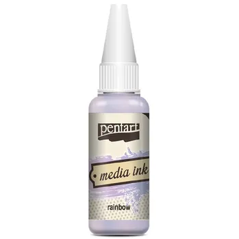 Pentart Media Ink alkoholový inkoust 20 ml, bílý