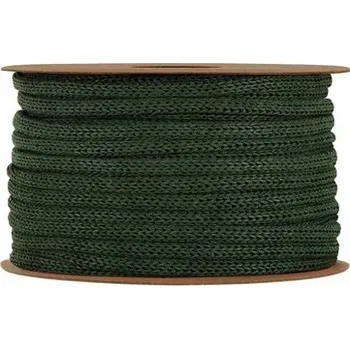 Stuha Pletená šňůra 4 mm - tm.zelená - 1m