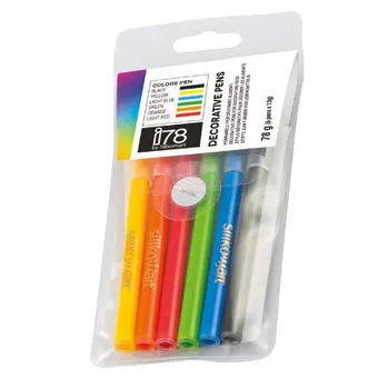 Jedlá dekorace na dort Silikomart Jedlé fixy 6 barev