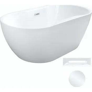 Vana Besco Akrylátová volně stojící vana Navia 140x75 (150x80, 160x80) Barva: Bílá, Rozměry (cm): 140x75, Typ a barva výpustě: Click-Clack s přepadem, bílá