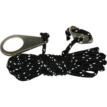 Lano Stanové lano ø 4 mm - délka 4 m, černé, se sponou