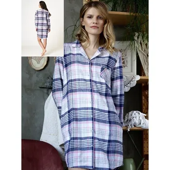 Dámské noční prádlo Noční košile Key dlouhá propínací LND 445 nadměrné Velikost: 4XL, Vzor: 445