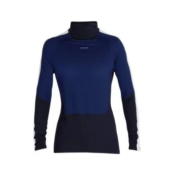 Dámské tričko Icebreaker Sonebula LS High Neck 200 Women MID NVY/ROYAL NVY/SNOW/CB modrá XS
