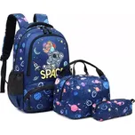 Meiso chlapecký školní batoh set 3v1 Kosmo Space 16L Meisohua B02_blue