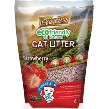 Podestýlka pro kočku PRINCESS Flushable s vůní jahod 7 litrů