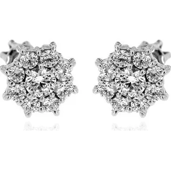 Šperk Zlatnictví U Kostela Stříbrné náušnice bílé kytičky 572b 669735244