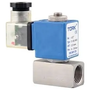 Elektromagnetický nerezový ventil TORK T-SK 602 DN 10, 24 VDC