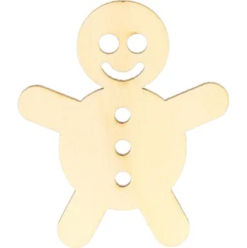 Vánoční dekorace Naše galanterie Dekorace Perníček 7cm Dřevěný sněhulák 7cm, vyrobený z topolové překližky vhodný k dekoraci vánočních věnců a jiné dekoraci. Rozměr: 70x60 cm