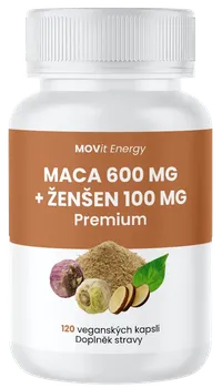 Přírodní produkt MOVit Energy Maca 600 mg + ženšen 100 mg Premium