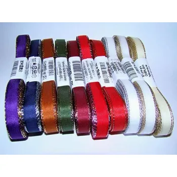 Stuha Stuha taftová 6mm s rexorem oranžová+zlato