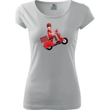 Dámské tričko Dámské Triko s moto motivem 257 Skútr