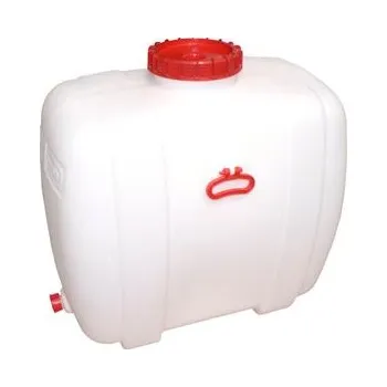 Potravinářský plastový sud 200 l - hranatý, bílý