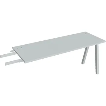 Kancelářský vozík HOBIS přídavný stůl do úhlu - UE A 1600 RU, hloubka 60 cm, šedá + doprava zdarma