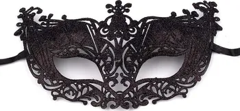 Karnevalová maska Stoklasa 730535 škraboška s glitry černá