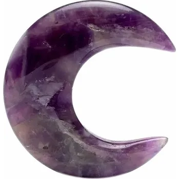 Ametyst ve tvaru měsíce dekorace cca 3 cm