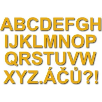 Pelisport Písmena typ X01 - 2,5 cm žluté plexi