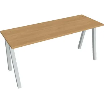 Kancelářský vozík HOBIS kancelářský stůl rovný - UE A 1600, hloubka 60 cm, dub + doprava zdarma