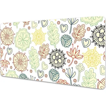 Stolní podložka Podložka na psací stůl Květiny a srdce