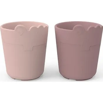 dětská jídelní sada DONE BY DEER mini hrneček CROCO 2ks Růžová DOPRODEJ!