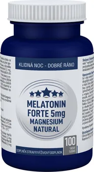 Přípravek na podporu paměti a spánku Clinical Nutricosmetics Melatonin Forte 5 mg Magnesium Natural