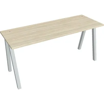 Kancelářský vozík HOBIS kancelářský stůl rovný - UE A 1600, hloubka 60 cm, akát + doprava zdarma