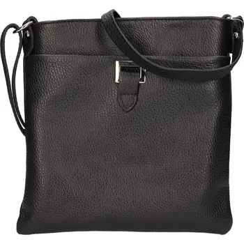 Kabelka Dámská kožená crossbody kabelka Italia Gotta - černá