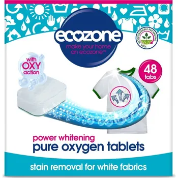 Odstraňovač skvrn Ecozone Oxy tablety na bílé prádlo 48ks