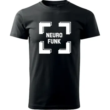 Pánské tričko DNBMARKET.CZ Pánské tričko černé |D&B + NEURO| 3D Square Velikost: 4XL, Barva: Černá - Design 2