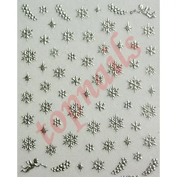 samolepka SAMOLEPKY - VLOČKA stříbrná č.1