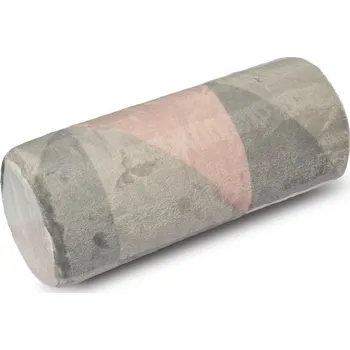 Polštář Válec Micro - dětský motiv průměr 15 x 35 cm růžové trojúhelníky