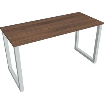 Kancelářský vozík HOBIS kancelářský stůl rovný - UE O 1400, hloubka 60 cm, ořech + doprava zdarma