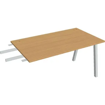 Kancelářský vozík HOBIS přídavný stůl do úhlu - US A 1400 RU, hloubka 80 cm, buk + doprava zdarma