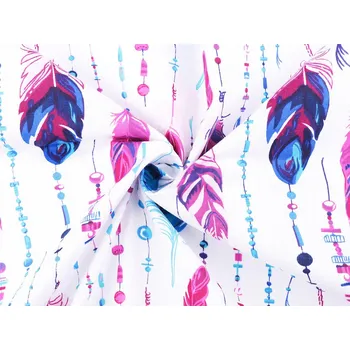 Bavlněná látka / plátno pírka, barva 1 (729) modrá sytá