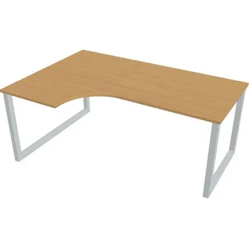 Kancelářský vozík HOBIS kancelářský stůl tvarový, ergo pravý - UE O 1800 60 P, buk + doprava zdarma