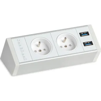 Kancelářský vozík HOBIS zásuvkový panel pevný na hranu stolu, bílý PECZ W 001 + doprava zdarma