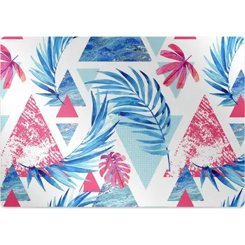 Podložka pod nábytek Podložka pod kancelářskou židli Listy a trojúhelníky