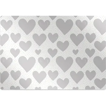 Podložka pod nábytek Podložka pod kancelářskou židli šedá srdce