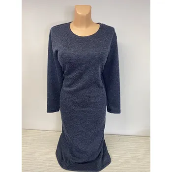 Dámské šaty Úpletové šaty, Barva Tmavě modrá, Velikost XXXL 54, Materiál 98% Polyester 2% Lycra