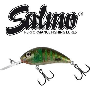 Nástraha Salmo - Wobler Rattlin hornet Floating 5,5cm - Green gill clear