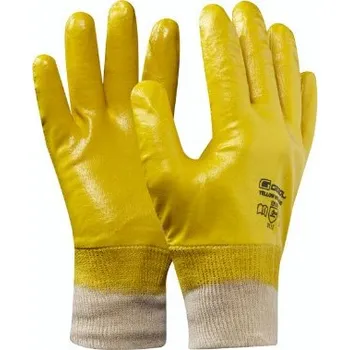 Pracovní rukavice GEBOL 709512 YELLOW NITRIL PLUS pracovní nitrilové rukavice -…